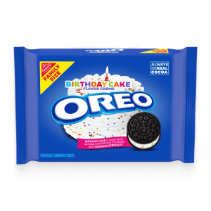 Birthday Cake Creme Chocolate Sandwich Cookies, Family Size