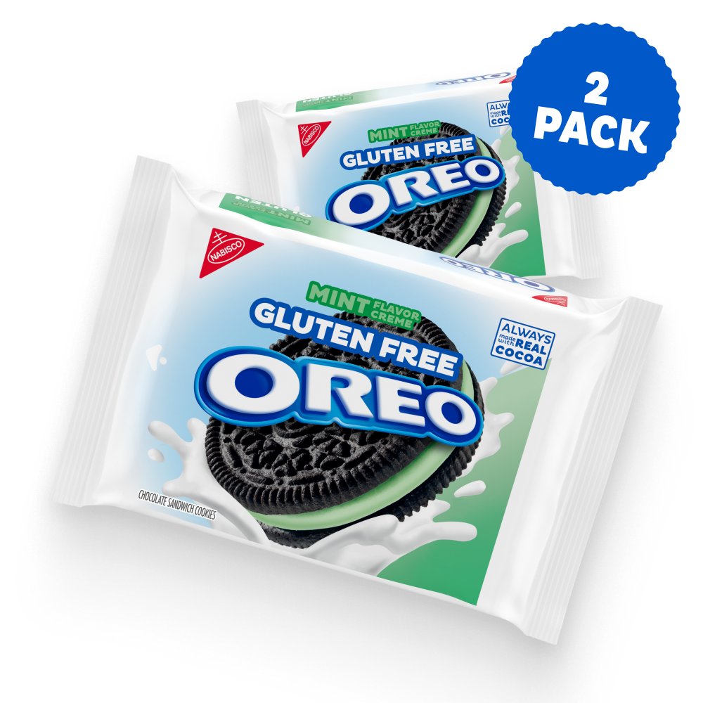 Gluten Free Mint Creme Chocolate Sandwich Cookies, 2 Pack