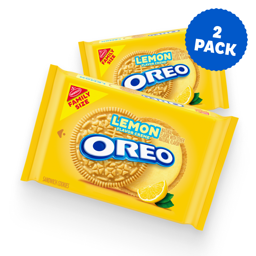 Lemon Creme Sandwich Cookies, Family Size, 2 Pack