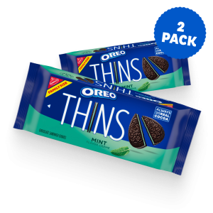 Thins Mint Creme Chocolate Sandwich Cookies, Family Size, 2 Pack