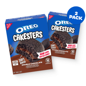 Cakesters Double Chocolate Soft Snack Cakes, Snack Packs, 2 Pack