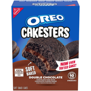 Cakesters Double Chocolate Soft Snack Cakes, Snack Packs